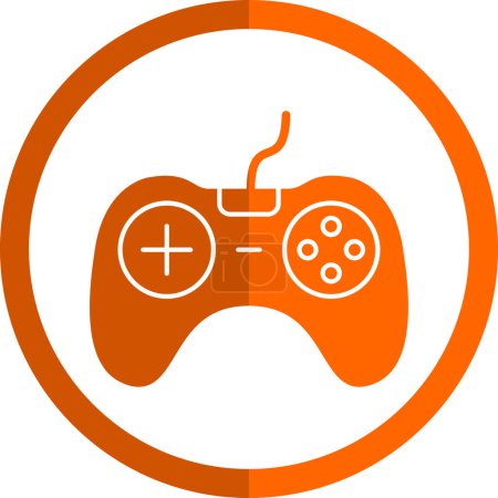 Téléchargez les illustrations : Icône de console de jeu, illustration vectorielle, symbole de jeu numérique - en licence libre de droit