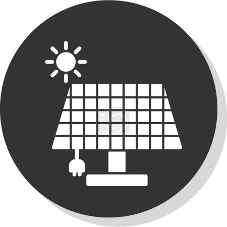 Ilustración de Panel de energía solar icono vector ilustración - Imagen libre de derechos