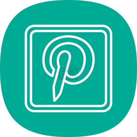 Pinterest logo. web simple illustration