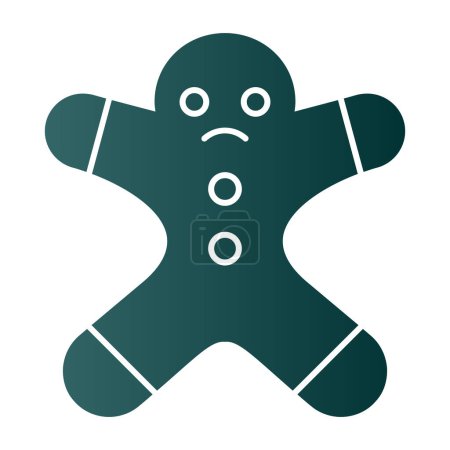 Ilustración de Hombre de pan de jengibre icono de la web plana ilustración simple - Imagen libre de derechos