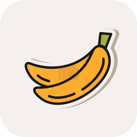 Ilustración de Icono de plátanos. vector ilustración diseño - Imagen libre de derechos