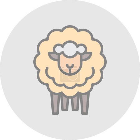 Illustration for Sheep icon. farm animal vector illustration - Royalty Free Image