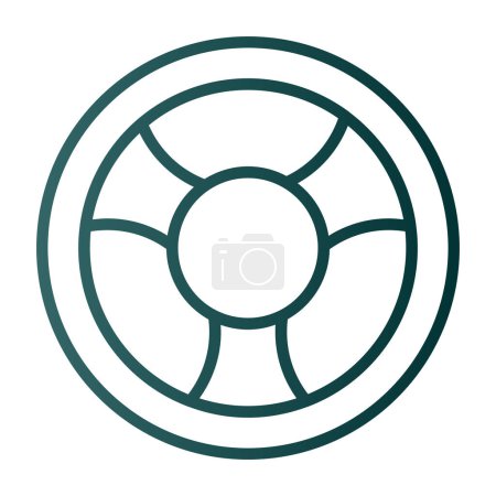 Illustration for Steering wheel icon. vector illustration - Royalty Free Image