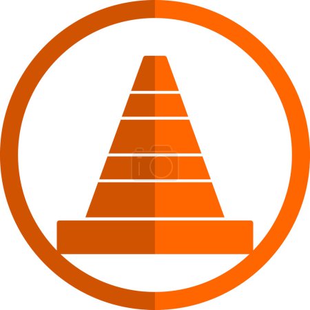 Illustration for Traffic cone icon, vector illustration simple design - Royalty Free Image