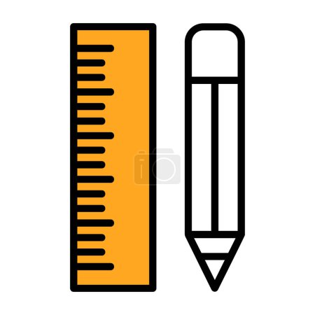 Illustration for Ruler and pencil icon vector illustration background - Royalty Free Image