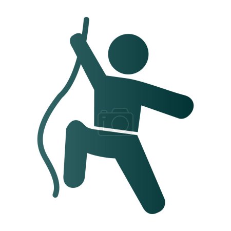 Illustration for Man climber icon vector illustration - Royalty Free Image