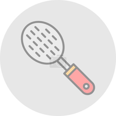Téléchargez les illustrations : Raquette de tennis icône vecteur illustration conception illustration fond - en licence libre de droit