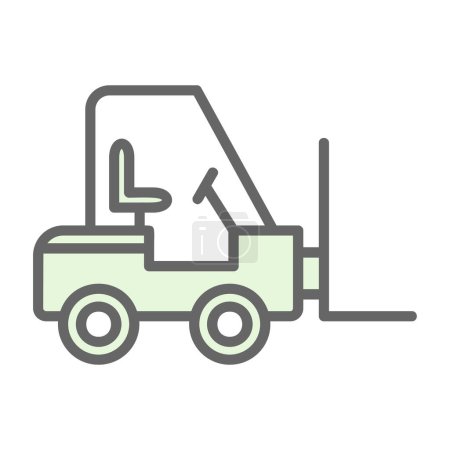Téléchargez les illustrations : Vector illustration of Forklift icon - en licence libre de droit