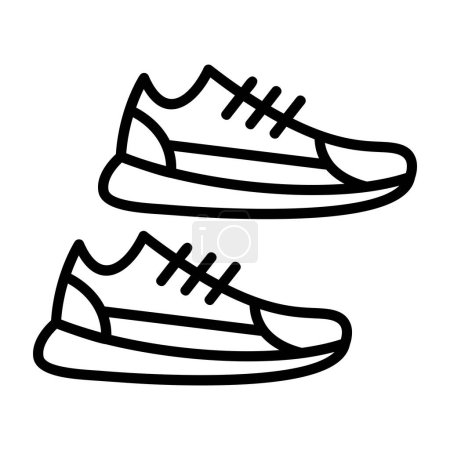Illustration for Vector illustration of Sneakers. flat icon design of sport shoes - Royalty Free Image