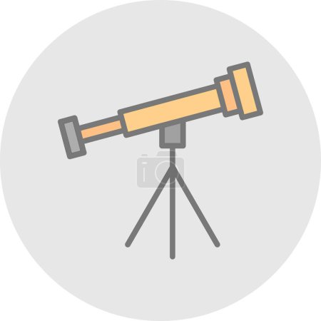 Ilustración de Simple icono del telescopio, ilustración de vectores - Imagen libre de derechos