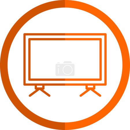 Ilustración de TV de pantalla led. icono web ilustración simple - Imagen libre de derechos
