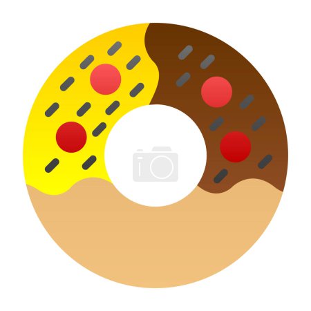 Illustration for Doughnut icon vector illustration - Royalty Free Image