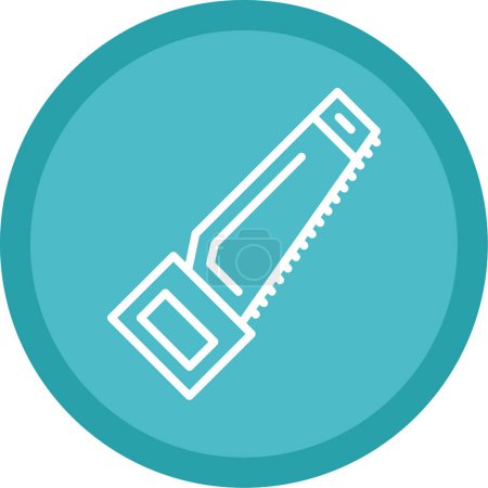 Illustration for Vector illustration of modern Hand Saw icon - Royalty Free Image