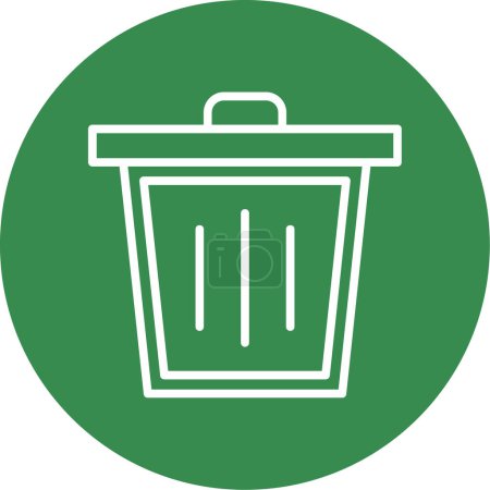 Téléchargez les illustrations : Icône poubelle. illustration vectorielle - en licence libre de droit
