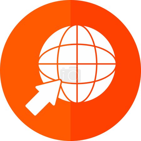 Illustration for Simple Internet globe icon, vector illustration - Royalty Free Image