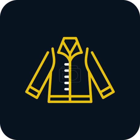 Ilustración de Icono de la chaqueta, ilustración vectorial diseño simple - Imagen libre de derechos