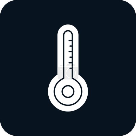 Téléchargez les illustrations : Icône de température. illustration simple de l'icône vectorielle du thermomètre - en licence libre de droit