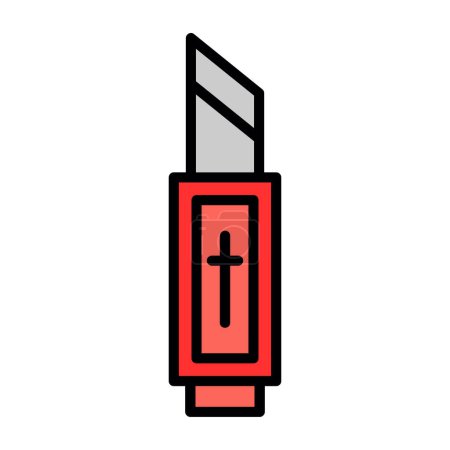 Téléchargez les illustrations : Lame de couteau icône, illustration vectorielle - en licence libre de droit