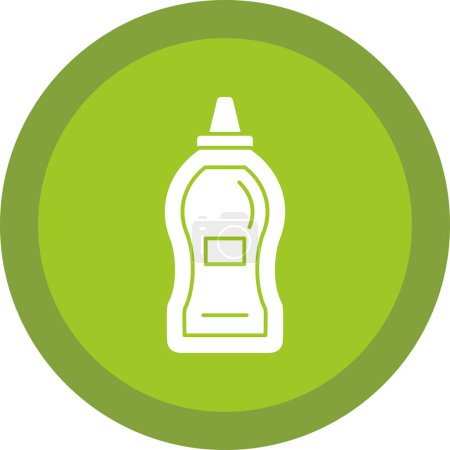 Illustration for Vector illustration icon of a Mustard bottle - Royalty Free Image