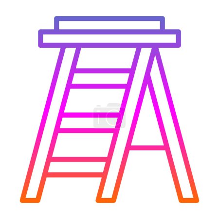 Ilustración de Ladder icon, vector illustration simple design - Imagen libre de derechos