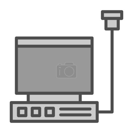 Illustration for Ultrasound machine icon vector illustration - Royalty Free Image