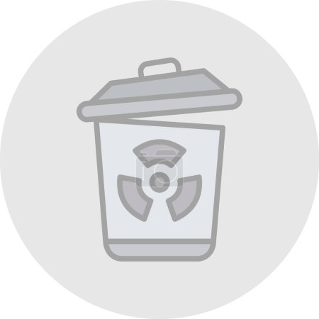 Téléchargez les illustrations : Illustration vectorielle d'icône de déchets toxiques - en licence libre de droit
