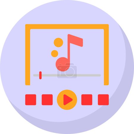 Illustration for Music Player icon vector illustration - Royalty Free Image