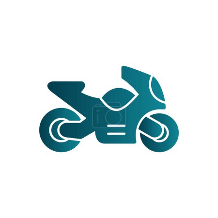 Illustration for Motorcycle web icon simple design - Royalty Free Image