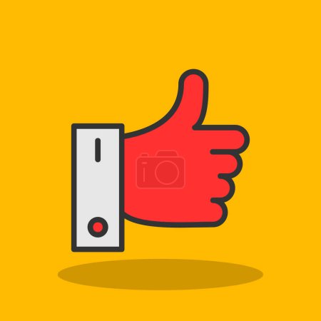 Illustration for Hand with thumb up. vector illustration - Royalty Free Image