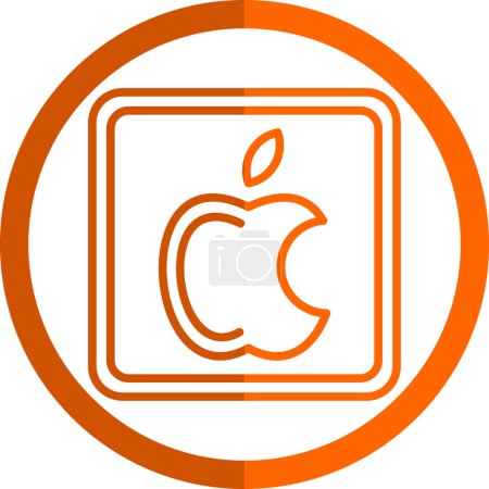 Téléchargez les illustrations : Logo pomme. icône web illustration simple - en licence libre de droit