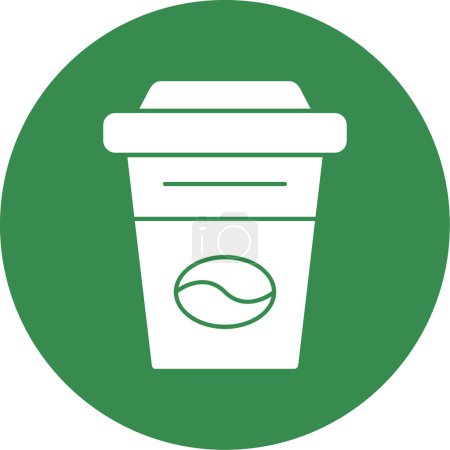 Téléchargez les illustrations : Un café. icône web illustration simple - en licence libre de droit
