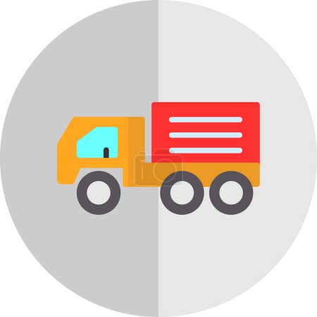 Illustration for Delivery truck flat icon, vector illustration - Royalty Free Image