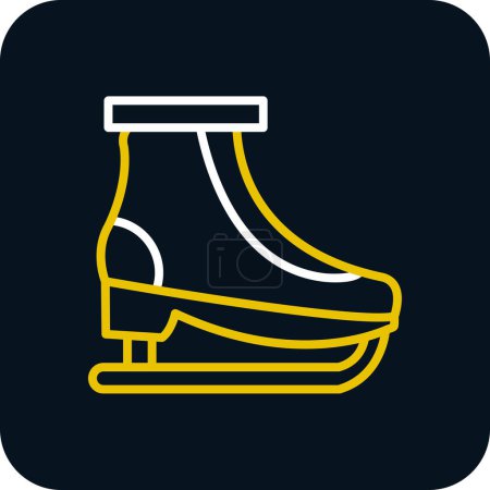 Illustration for Ice skating icon. simple vector illustration - Royalty Free Image
