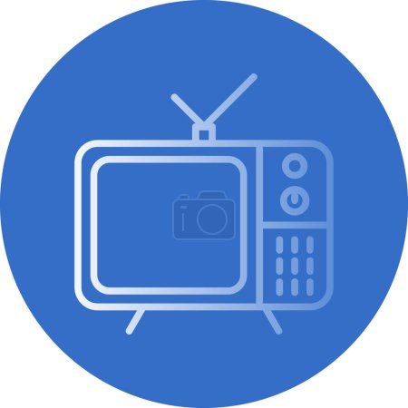 Illustration for Television web icon vector illustration - Royalty Free Image