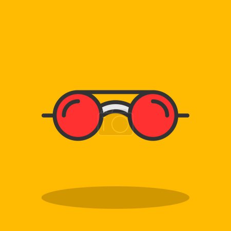 Téléchargez les illustrations : Icône de lunettes de vue illustration vectorielle - en licence libre de droit
