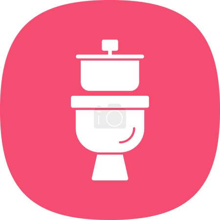 Téléchargez les illustrations : Illustration vectorielle icône de toilette - en licence libre de droit
