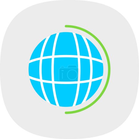Illustration for Earth Globe icon vector illustration - Royalty Free Image
