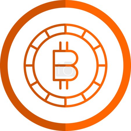 Illustration for Simple Bitcoin icon, vector illustration - Royalty Free Image