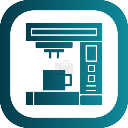 Téléchargez les illustrations : Illustration vectorielle d'icône de machine à café - en licence libre de droit