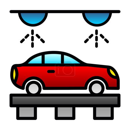 Illustration for Car wash icon vector illustration - Royalty Free Image