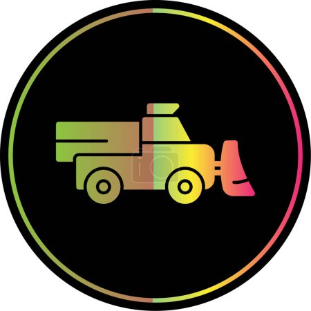 Ilustración de Vector de camión quitanieves icono plano - Imagen libre de derechos