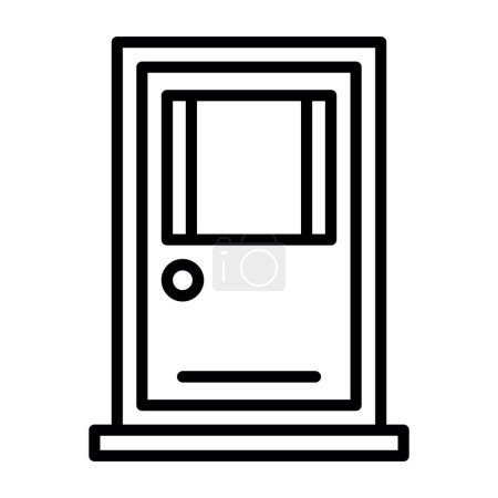 Illustration for Door web icon, vector illustration - Royalty Free Image