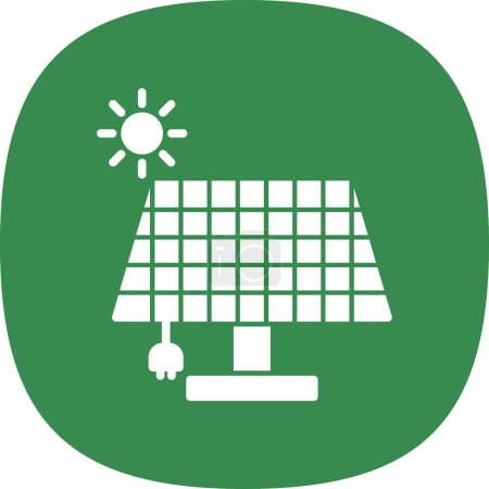 Illustration for Solar energy panel icon vector illustration - Royalty Free Image