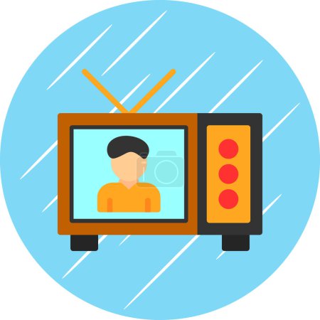 Illustration for Tv show web icon, vector illustration - Royalty Free Image