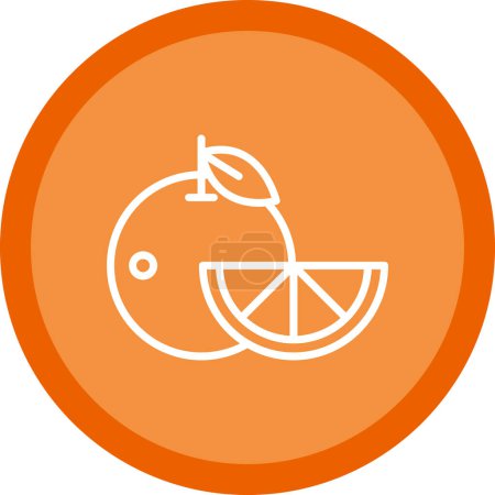Illustration for Vector illustration of orange  icon - Royalty Free Image