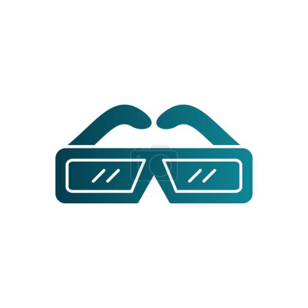 Ilustración de Gafas 3D. icono web ilustración simple - Imagen libre de derechos