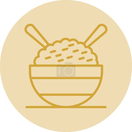 Illustration for Aromatic rice graphic web icon simple design - Royalty Free Image