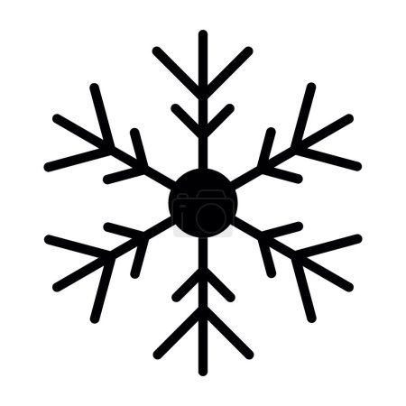 Téléchargez les illustrations : Flocon de neige icône plate. Illustration vectorielle - en licence libre de droit