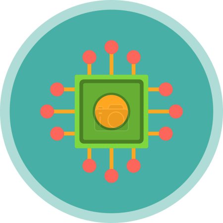 Illustration for Cpu, processor vector icon - Royalty Free Image