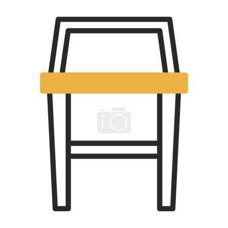 Téléchargez les illustrations : Tabouret de bar icône web symbole, illustration vectorielle - en licence libre de droit